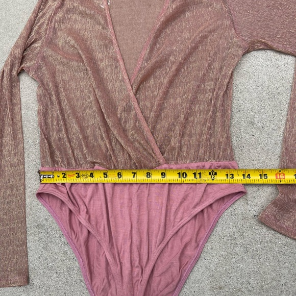 Lilian Pink Sheer Long Sleeve Body Suit - Picture 4 of 6